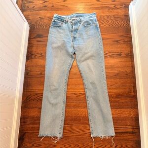 Levi's 501 Light Blue Women's Straight Leg Jeans